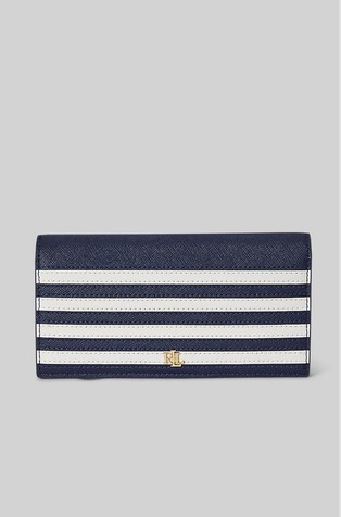 Leather Wallet with Stripes