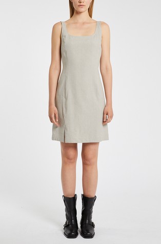 Haljina bez rukava od mješavine lana