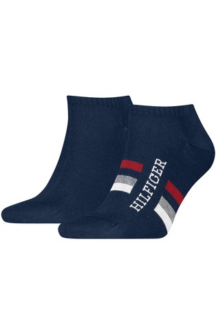 2 Pack Short Socks with Logo Details