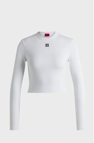 Slim fit majica dugih rukava od mješavine pamuka