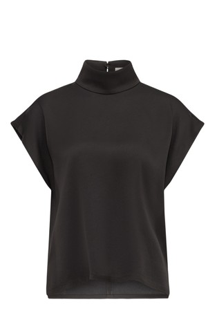 Satenska bluza s uzdignutim ovratnikom