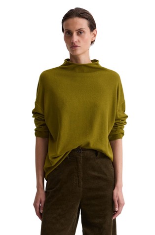 Oversized fine knit sweater in wool blend