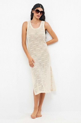 Pamučna haljina u heklanom stilu