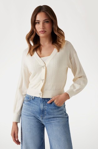 Cropped kardigan od mješavine viskoze
