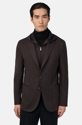 Sako od mješavine vune s uklonjivim umetkom s kapuljačom