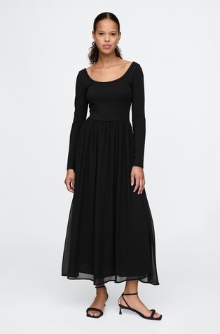 Ženska maksi haljina dugih rukava