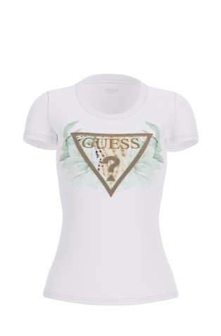 Majica s cvjetnim trokutastim logotipom