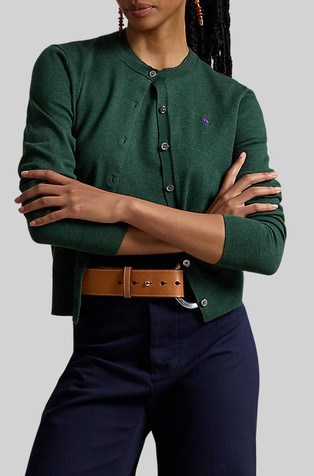 Cotton Crewneck Cardigan