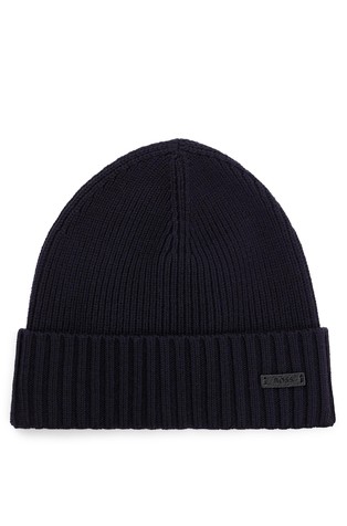 Ribbed beanie in responsible virgin wool