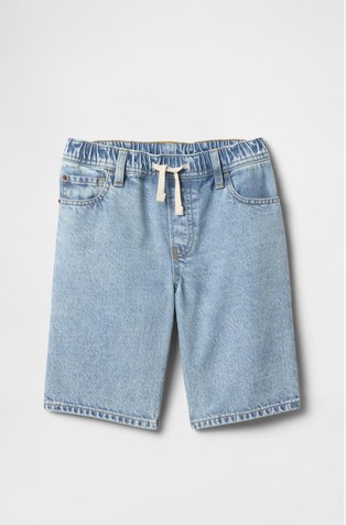 Kids Pull-On Loose Denim Shorts