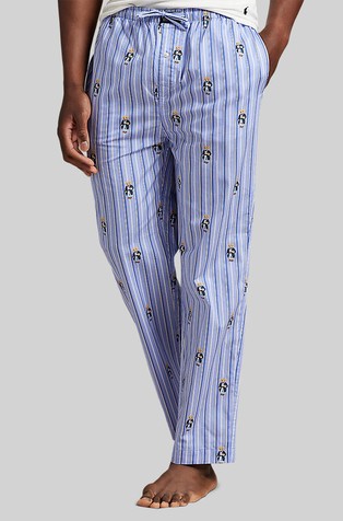 Polo Bear pamučni donji dio pidžame s uzorkom