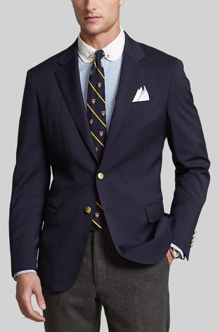 Polo vuneni sako s jednorednim kopčanjem