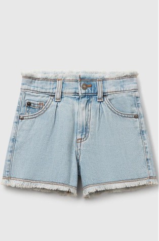 Denim kratke hlače s resastim obrubima