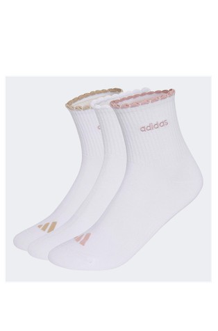 Scalloped Quarter Sock 3 Pair Pack