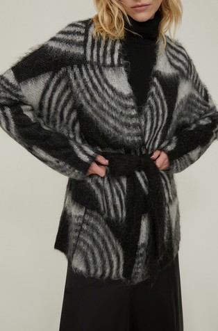 Kardigan od mješavine s moherom