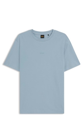 Relaxed-fit t-shirt in stretch cotton with logo print