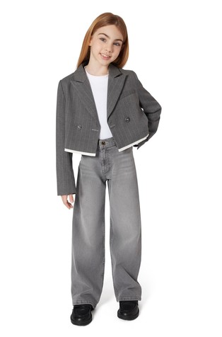 Jeans hlače sa širokim nogavicama