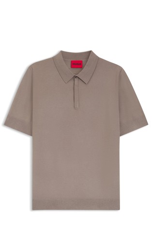 Pletena polo majica sa skrivenim djelomičnim kopčanjem