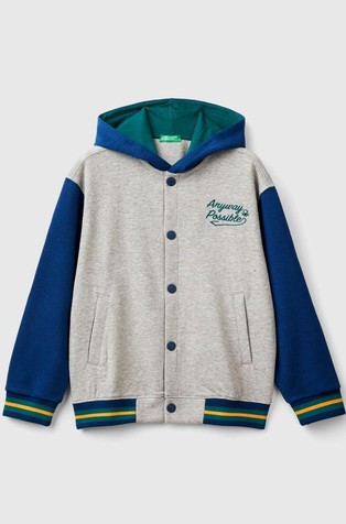 Pulover s kapuljačom i raznobojnim blokovima