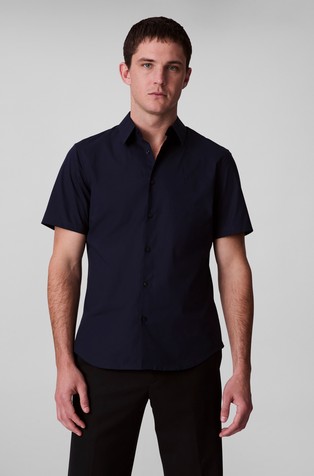 Slim fit košulja kratkih rukava od rastezljivog pamuka