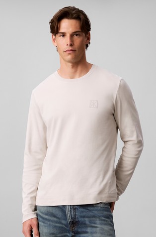 Slim fit majica dugih rukava od pamučne interlock tkanine