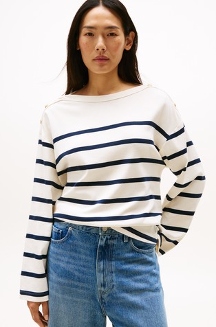 Majica dugih rukava s ukrasnim gumbima