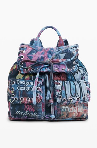 Manji ruksak s otiskom u stilu grafita