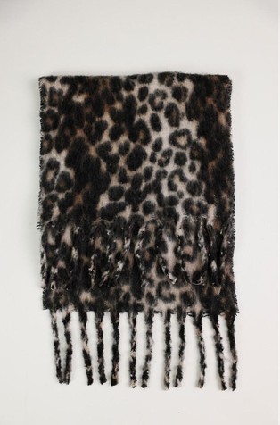 Pleten šal s leopard uzorkom