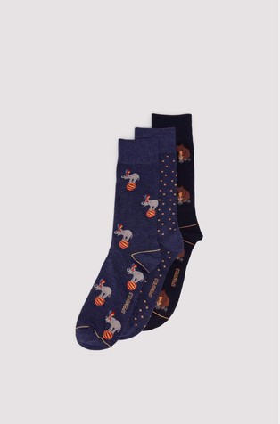 Pack of 3 circus cotton socks