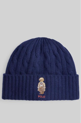 Polo Bear pletena kapa od vune i kašmira