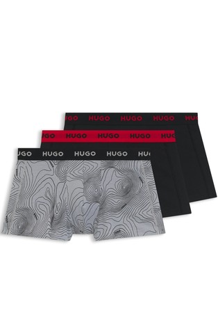 Three-pack of stretch-cotton trunks with logo waistbands