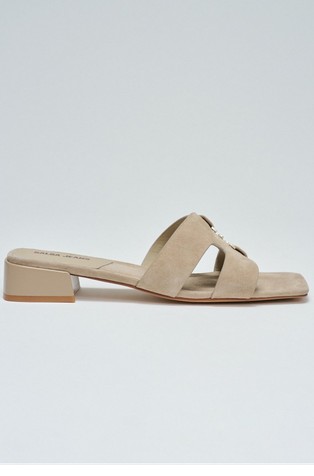 Suede flaps