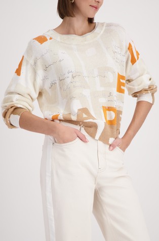 Jumper with letter pattern