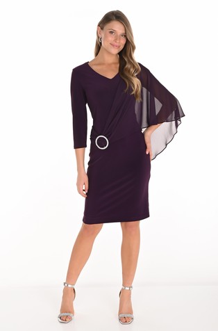 Slim fit haljina s ogrtačem