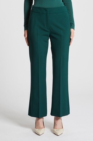 Cropped hlače od mješavine s viskozom