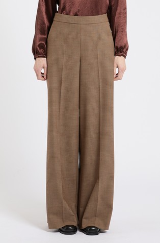 Virgin wool blend wide trousers