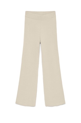 VMGOLD Ribbed knit trousers with lurex
