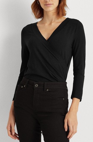 Jersey majica s prividnim preklopom