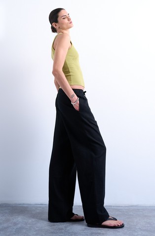 TSLAKIA straight fit trousers in linen and viscose