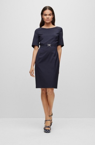 Poslovna haljina od održive djevičanske vune