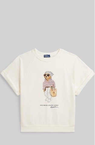 Polo Bear Fleece Short-sleeve Sweatshirt