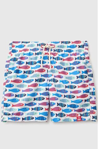 Patterned sea boxer shorts
