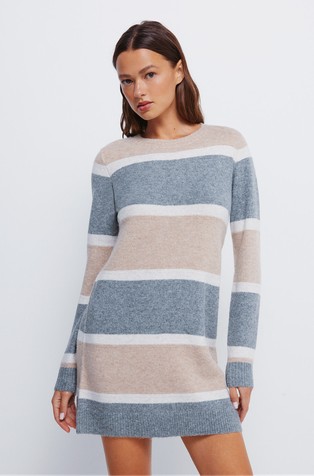 Short color block jersey-knit dress