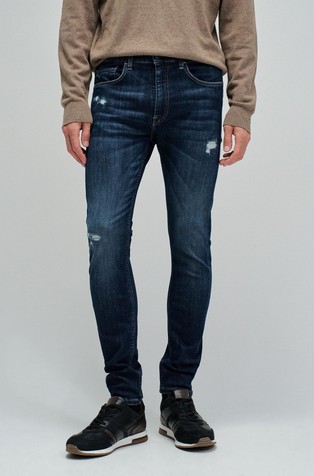 Skinny fit jeans hlače s poderotinama