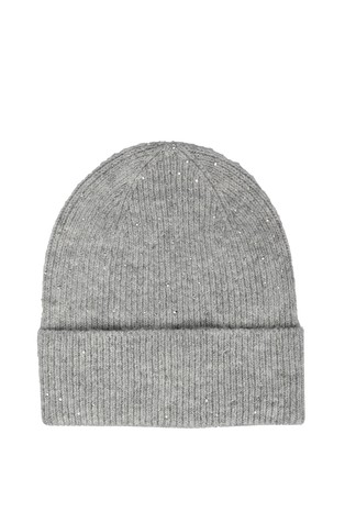 Pletena kapa s ukrasnim kamenčićima