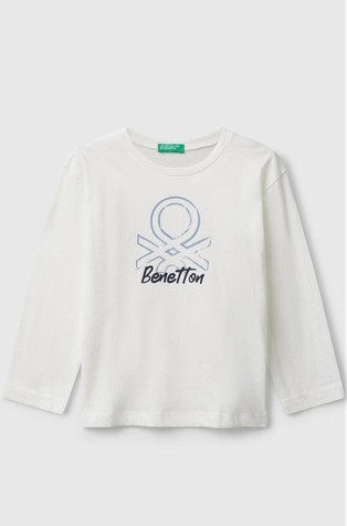 Pamučna logo majica dugih rukava