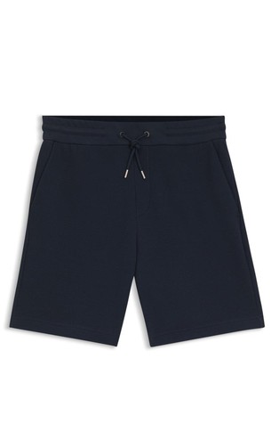 Structured-cotton shorts with drawcord