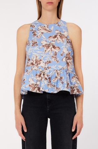 Bluza bez rukava s cvjetnim uzorkom