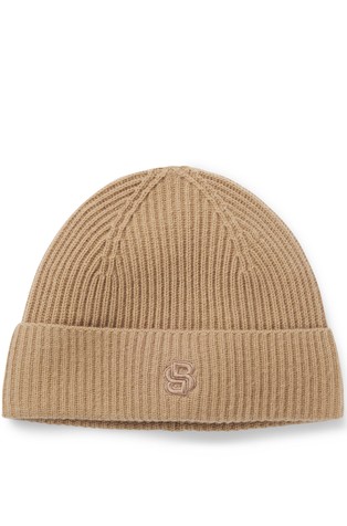 Pletena kapa od vune i kašmira s dvostrukim monogramom B