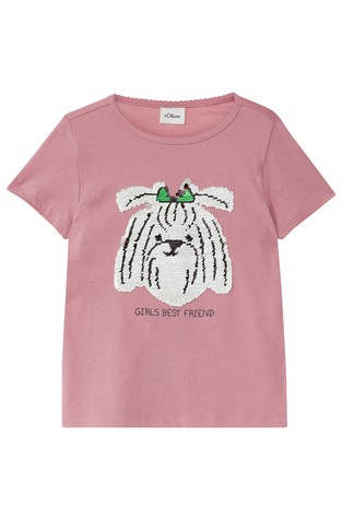 T-shirt with reversible sequins